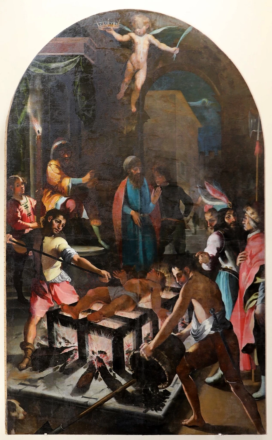 Maritrio di san Lorenzo - basilica di San Clemente in Santa Maria dei Servi, Siena